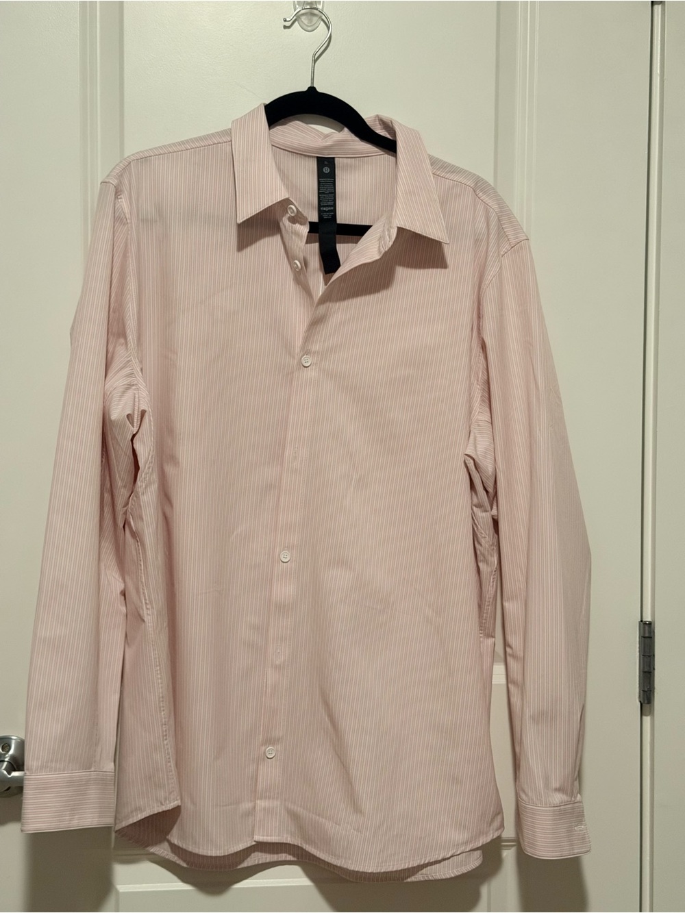 lululemon athletica Light Pink Pinstripe Dress Shirt